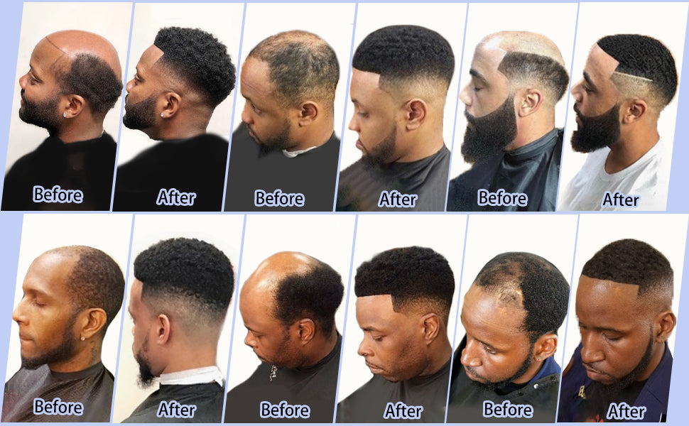African American hair system for men ToupeeUnion