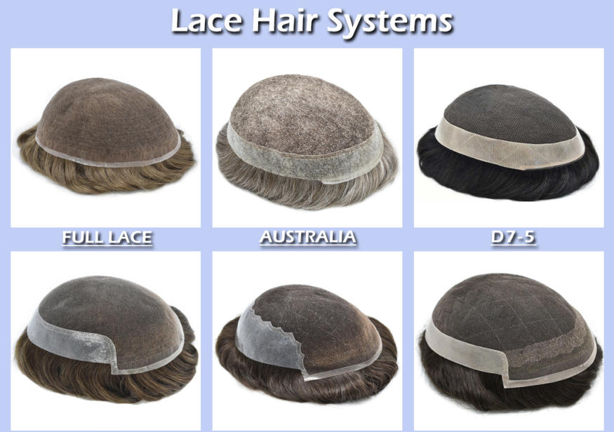 lace hair system for men bleached knot realistic hairline