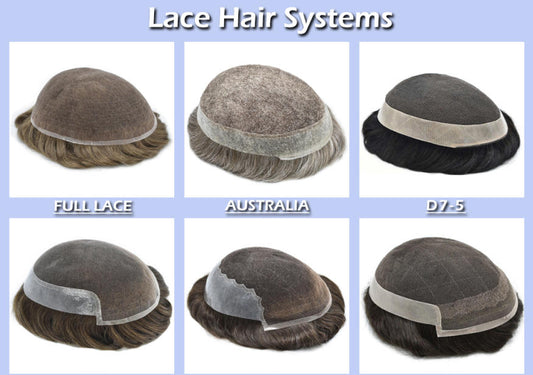lace hair system for men bleached knot realistic hairline