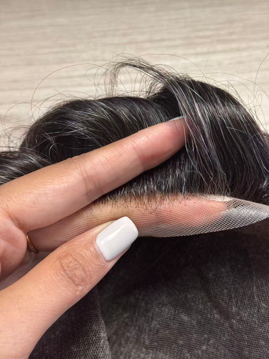 natural hairline mens hairpiece for men ToupeeUnion