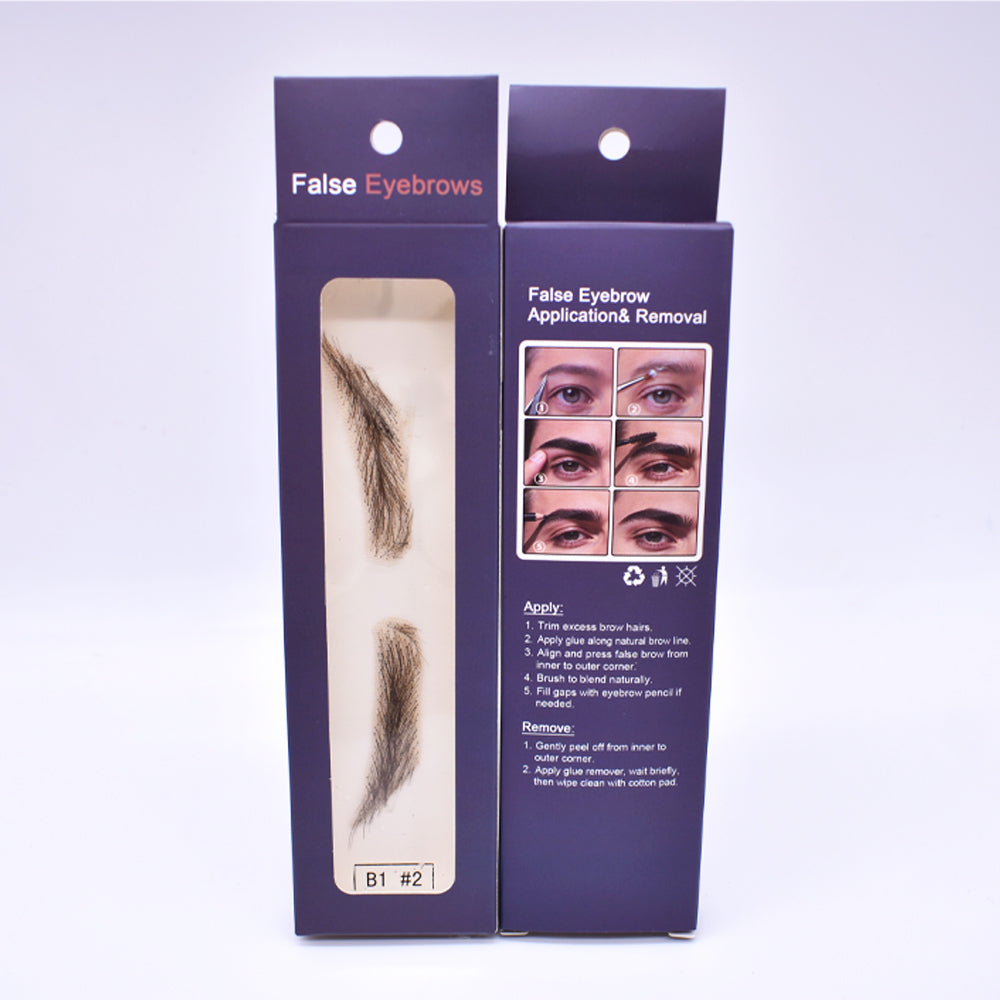 Toupeeunion Breathable Fake Eyebrows Human Hair Handmade Lace Eyebrows Natural Look False Eyebrow Hair Extensions For Men