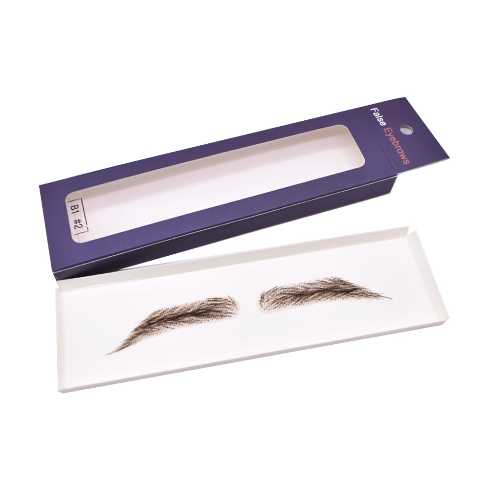 Toupeeunion Breathable Fake Eyebrows Human Hair Handmade Lace Eyebrows Natural Look False Eyebrow Hair Extensions For Men