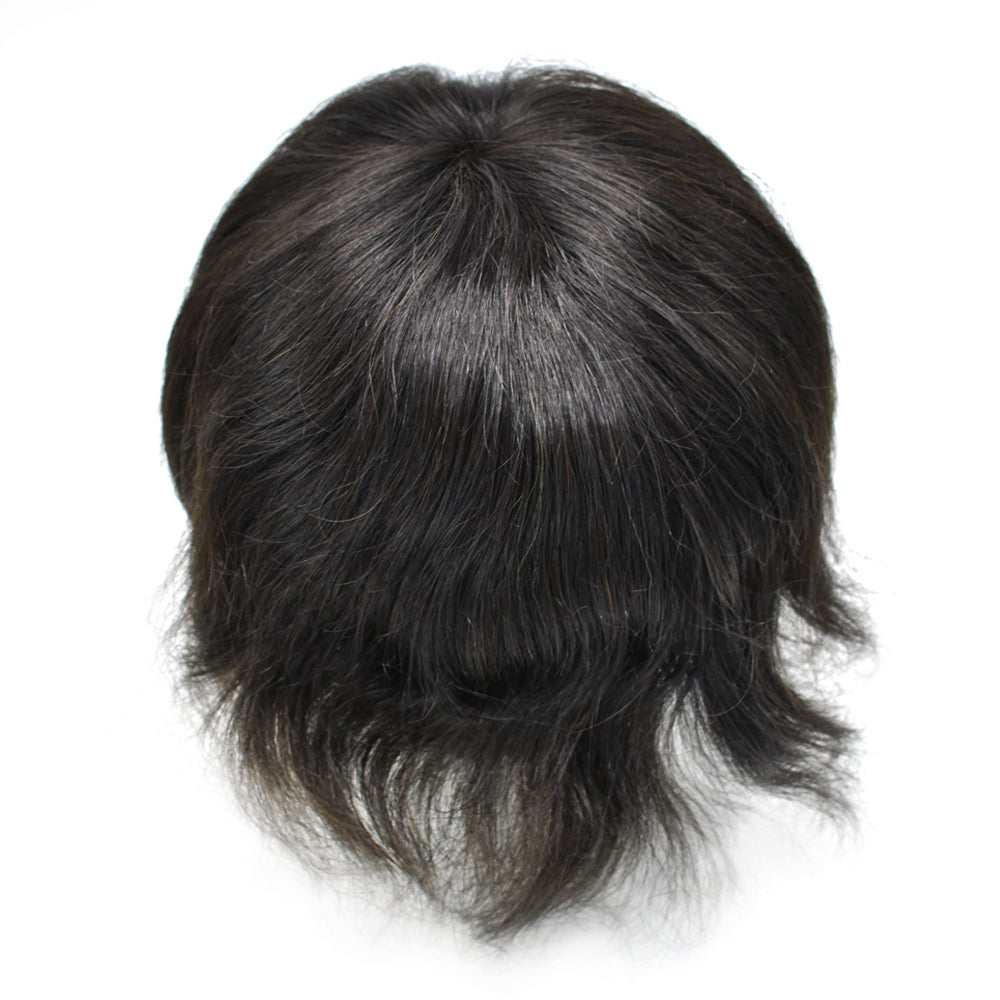 Toupeeunion French Lace Hair Replacement System PU Coating Men's Toupee Natural Hairline Men Hair Piece