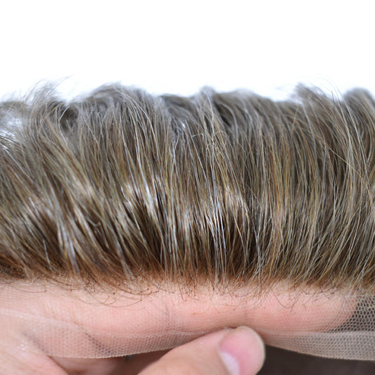 Toupeeunion Fine Monofilament Toupee Durable Hair Replacement System Lace Front Men Hair Piece Men's Toupee Natural Hairline