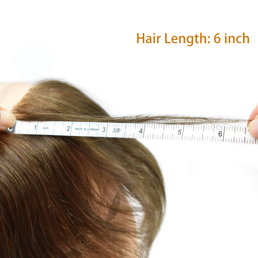 Toupeeunion Full Lace Mens Frontal Hair Piece For Forehead Remy Human Hair Patch For Hairline Hair Extension V-Shape Mens Hair System