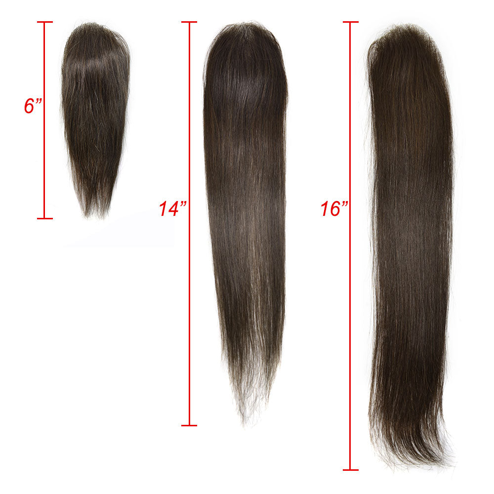 Toupeeunion Thin Skin V-Looped Bald Spot Hair Patch Natural Hair Replacement Unit For Hairline 100% Remy Human Hair Transparent Skin Hair Patch Hair Systems