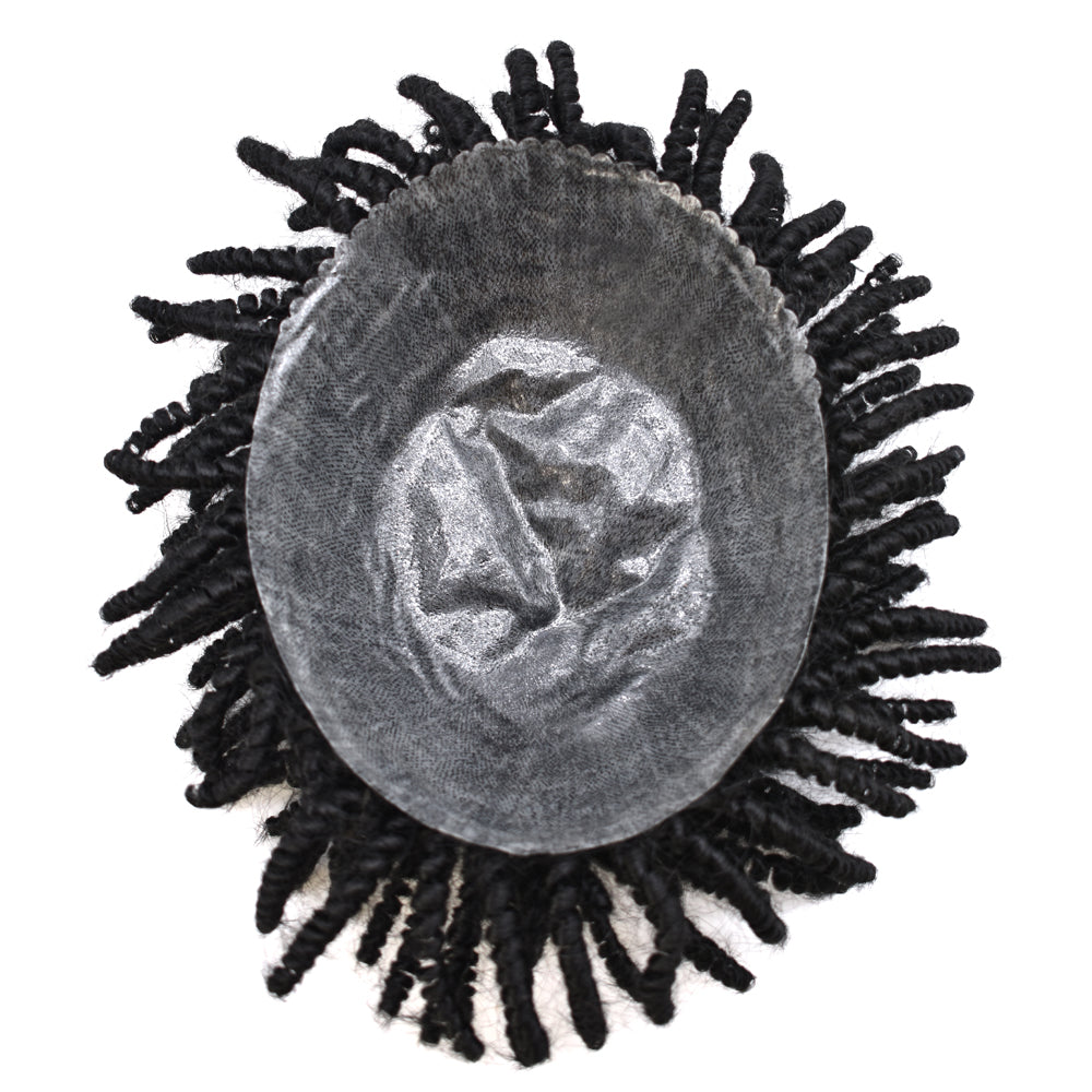 Toupeeunion Afro Hair Unit Dreadlock Toupee For Black Men Human Hair Crochet Units African American Locs Braided Hair Replacement System