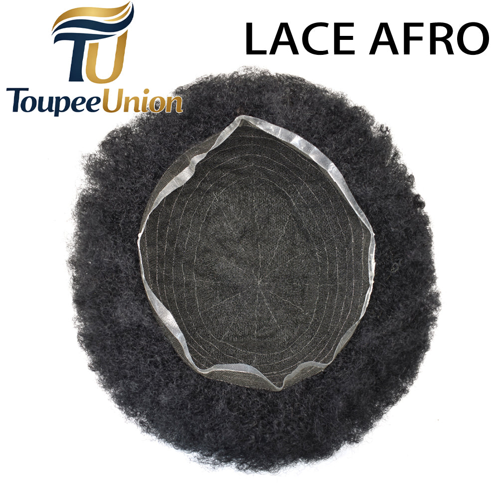 Toupeeunion Afro Toupee For Black Men Human Hair Full Lace Hair Unit Breathable Mens Hair Piece Natural Hairline