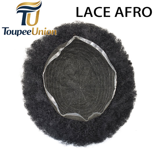 Toupeeunion Afro Toupee For Black Men Human Hair Full Lace Hair Unit Breathable Mens Hair Piece Natural Hairline