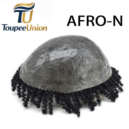 Toupeeunion Afro Hair Unit Dreadlock Toupee For Black Men Human Hair Crochet Units African American Locs Braided Hair Replacement System
