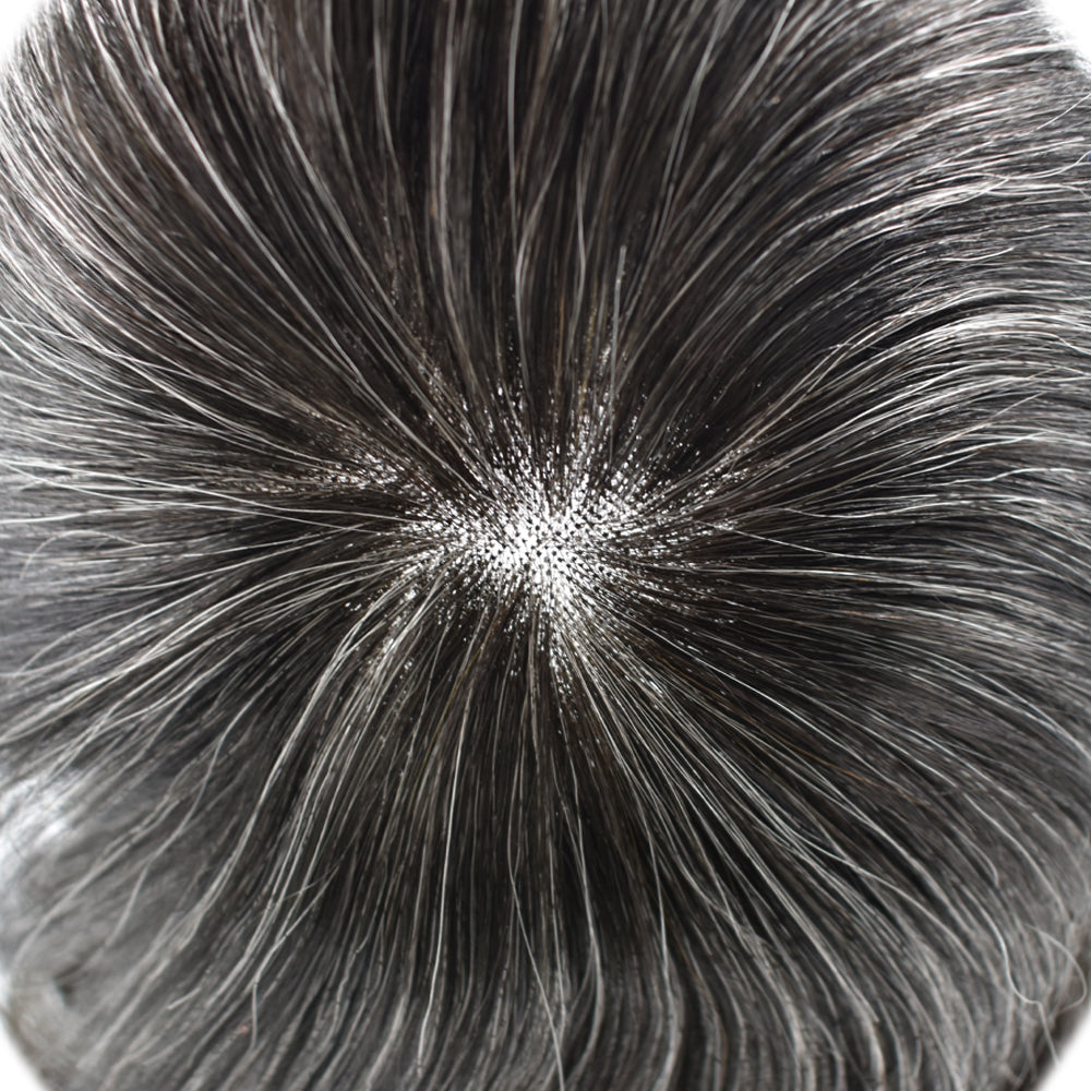 Toupeeunion Breathable Fine Monofilament Toupee PU Front Natural Hairline Hair Replacement System Men's Toupee Hair Piece For Men