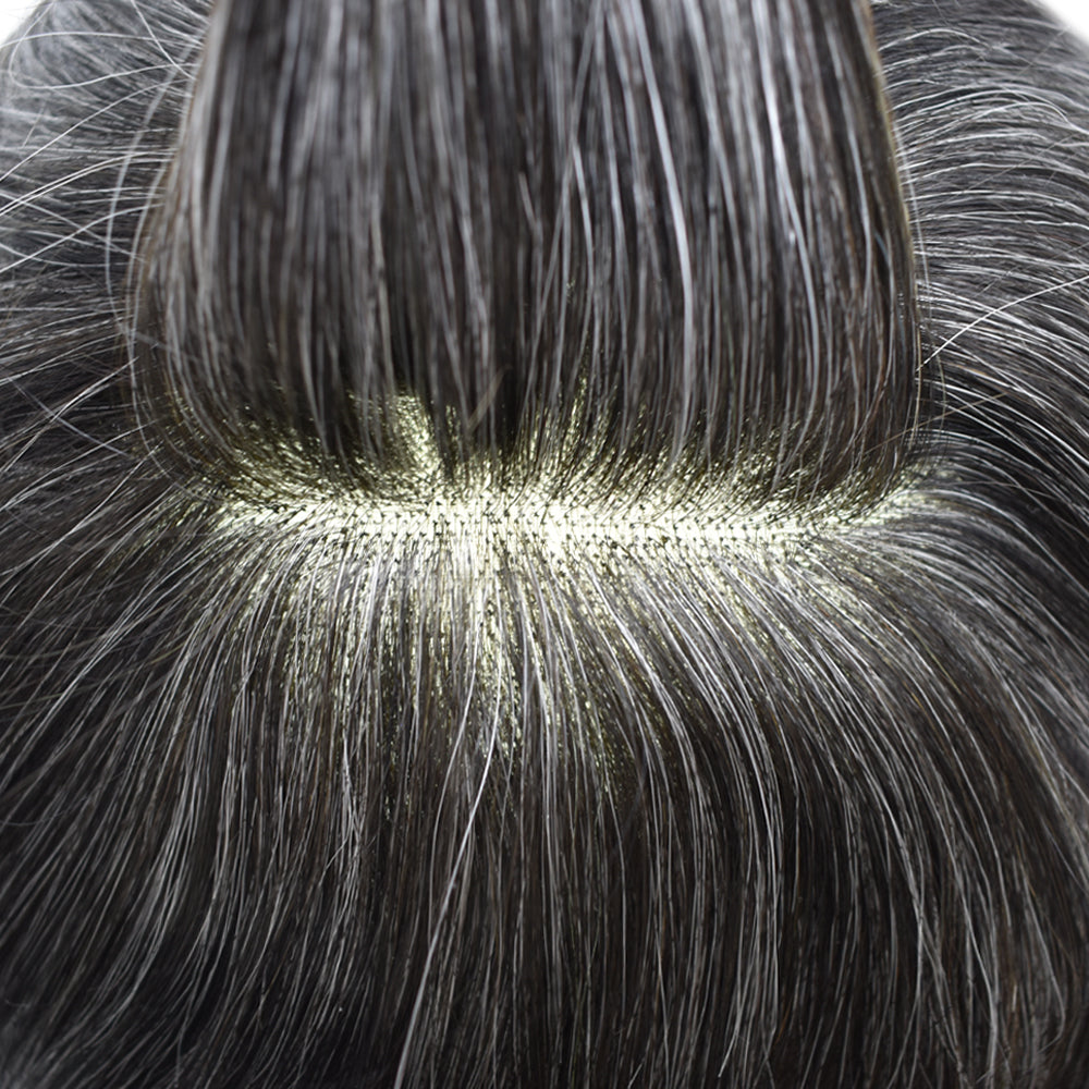Toupeeunion Breathable Fine Monofilament Toupee PU Front Natural Hairline Hair Replacement System Men's Toupee Hair Piece For Men