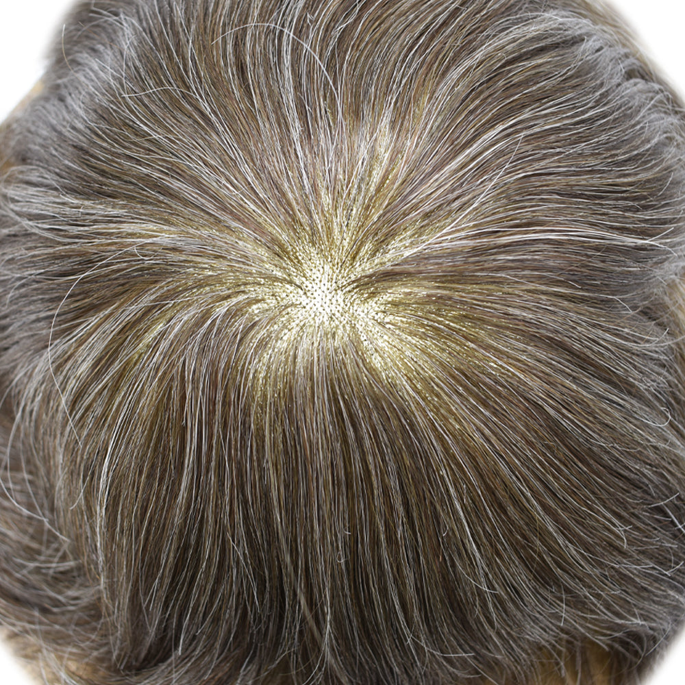 Toupeeunion Fine Monofilament Hair Replacement System PU Coating Men's Toupee Natural Hairline Men Hair Piece