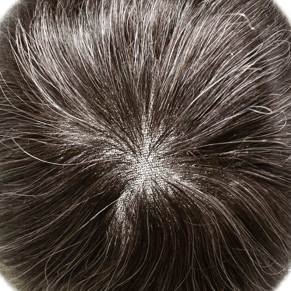 Toupeeunion French Lace Hair System Men's Toupee Remy Human Hair Bleached Knot Natural Hairline Men Hair Piece