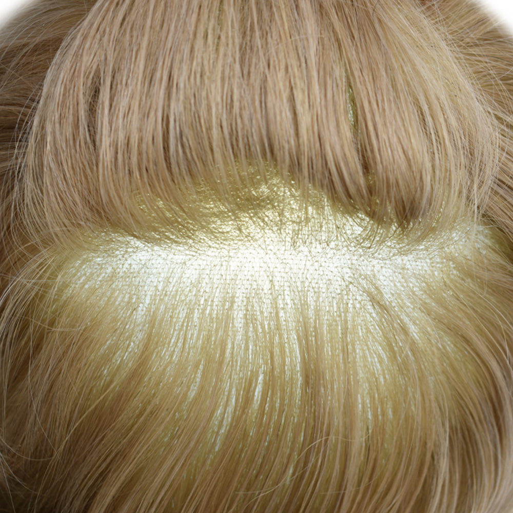 Toupeeunion French Lace Toupee Bleached Knots Natural Hairline Remy Human Hair Replacement System For Men Hairpiece