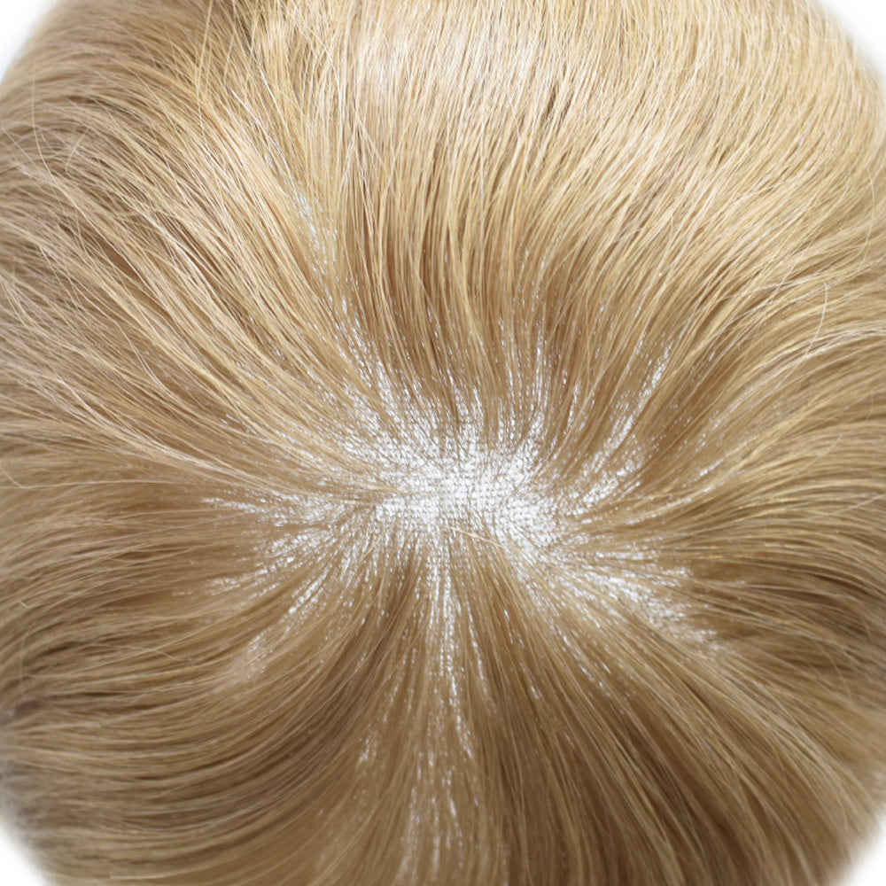 Toupeeunion French Lace Toupee Bleached Knots Natural Hairline Remy Human Hair Replacement System For Men Hairpiece