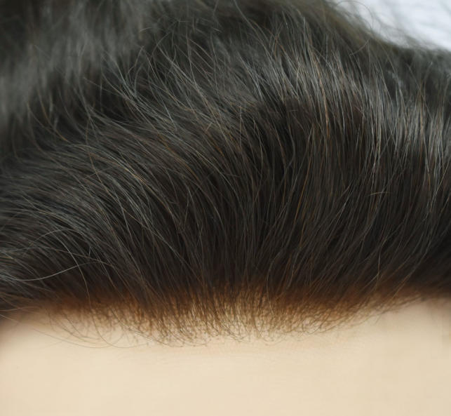 Toupeeunion Remy Human Hair Men Toupee Lace Front Realistic Hairline 0.12mm Poly Hair System Men's  Hairpiece
