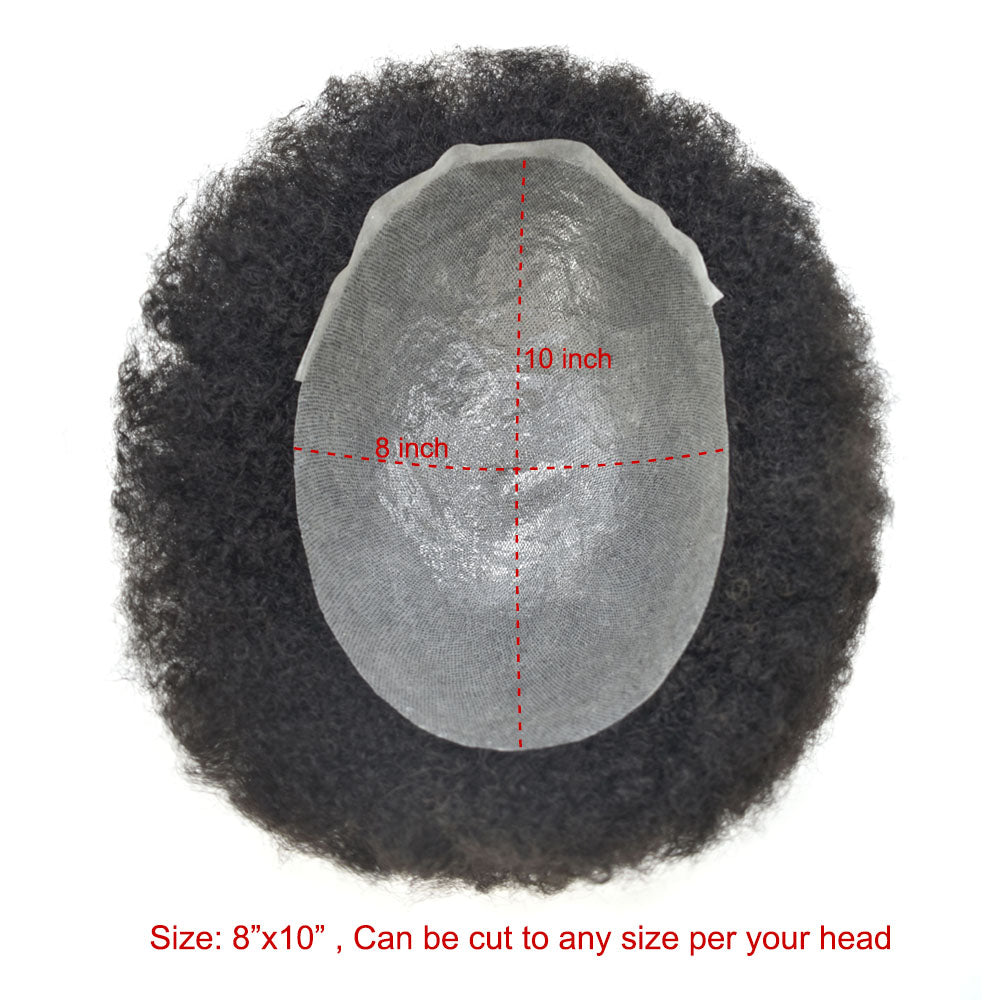 Toupeeunion Afro Hair Unit For Men Real Human Hair Ultra Thin Skin Toupee For Black Men Natural Hairline Mens Hair Piece