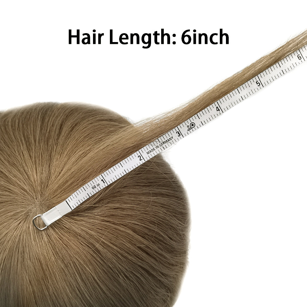 Toupeeunion Breathable Full French Lace Toupee For Men Hair System Bleached Knots Natural Hairline Mens Hair Piece